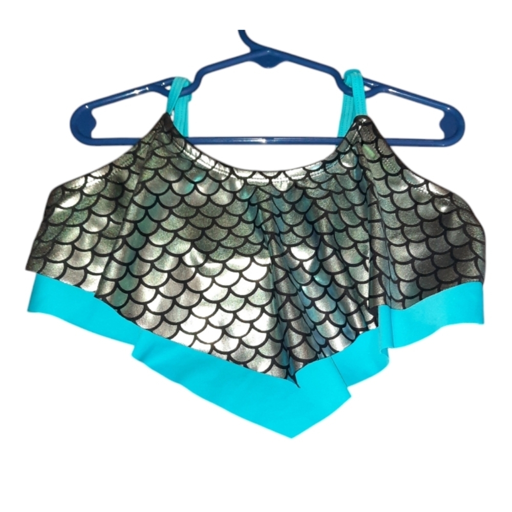 Justice Girls Mermaid Bikini Top Size 12